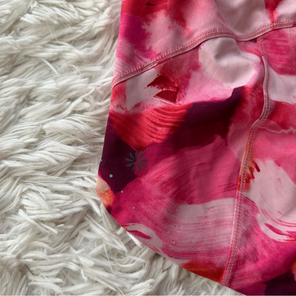 Athleta Run With It 3.5" Running Shorts Pink Floral Print NWT M - Picture 11 of 11